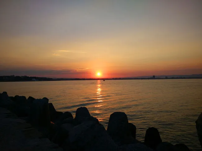 Закат на море